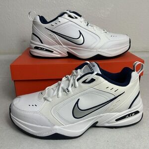 Nike Air Monarch IV Shoes Mens Size 11.5 White Silver Training Athletic Running